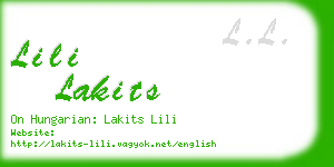 lili lakits business card